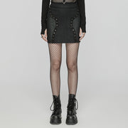 Punk 3D pleated skirt