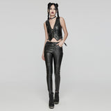 Punk minimalist leather vest