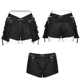 PUNK Low-waisted Denim Shorts