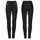 Goth texture knitting leggings