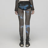 2024 PUNK tie-dyed mesh leggings