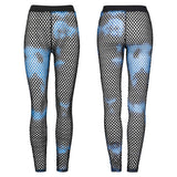 2024 PUNK tie-dyed mesh leggings