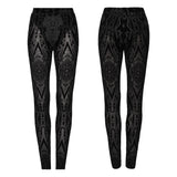 Goth Mesh Pattern Leggings