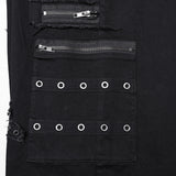 Punk decadent cross patch straight pants