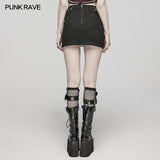 Punk Cross overlapping skirt