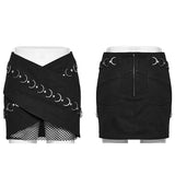 Punk Cross overlapping skirt