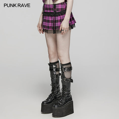 2024 Sweet punk pleated skirt