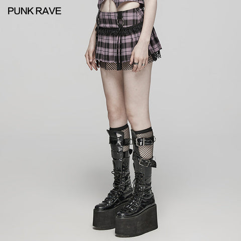 2024 Sweet punk pleated skirt