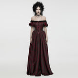 Goth retro velvet formal dress