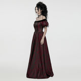 Goth retro velvet formal dress