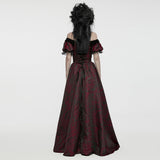 Goth retro velvet formal dress