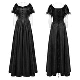 Goth retro velvet formal dress