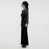 Goth Sexy Velvet Lace Dress