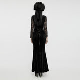 Goth Sexy Velvet Lace Dress