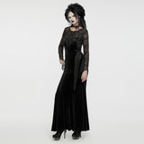 Goth Sexy Velvet Lace Dress