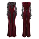 Goth Sexy Velvet Lace Dress