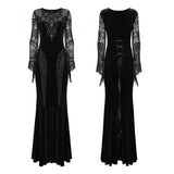 Goth Sexy Velvet Lace Dress