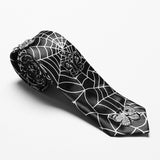 Punk Skeleton Spider Web Tie