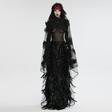 Gothic Dynamic Feather  Veil