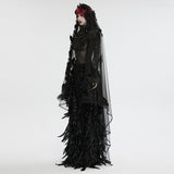 Gothic Dynamic Feather  Veil