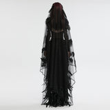 Gothic Dynamic Feather  Veil