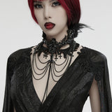 Gothic Black Wing Gorgeous Necklace