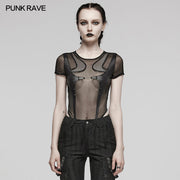 PUNK Sexy Mesh Bodysuit