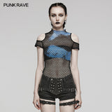 PUNK Tie-Dyed Mesh Short Sleeve T-shirt