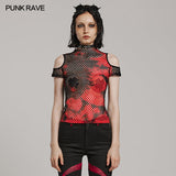 PUNK Tie-Dyed Mesh Short Sleeve T-shirt