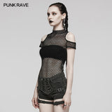 PUNK Tie-Dyed Mesh Short Sleeve T-shirt