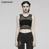 PUNK Tie-Dyed Mesh Tank Top