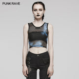 PUNK Tie-Dyed Mesh Tank Top