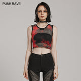 PUNK Tie-Dyed Mesh Tank Top