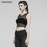 PUNK Tie-Dyed Mesh Tank Top