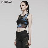 PUNK Tie-Dyed Mesh Tank Top