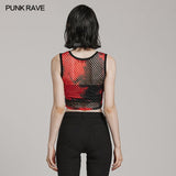 PUNK Tie-Dyed Mesh Tank Top