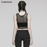 PUNK Tie-Dyed Mesh Tank Top