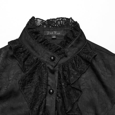 Goth Lantern sleeve Lace shirt