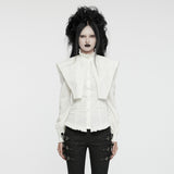 Retro goth wide shoulder shirt