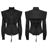 Retro goth wide shoulder shirt