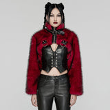 Punk personalized short fur jacket