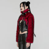 Punk personalized short fur jacket