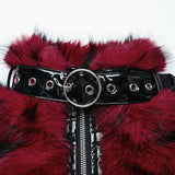 Punk personalized short fur jacket