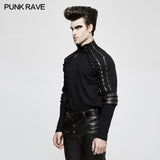 Sweater Knitted Armor Stereo Punk T-shirts With Turtleneck Collar