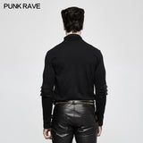 Sweater Knitted Armor Stereo Punk T-shirts With Turtleneck Collar