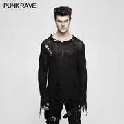 Thinner Yarn Loose Punk Sweaters Pullover With Decadence Feeling