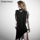 Skinny Soft Detachable Two-pieces Set Gothic Dress With Mesh Collar Blouse