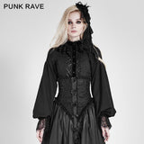 Women Chiffon Lace Fabric Gothic Shirt Lolita Blouse With Unique Sleeve