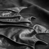 Comfortable Black Bats Punk Jacket With Double Zippers