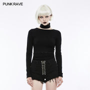 Daily Soft Split Punk Sweater With Separate Collar